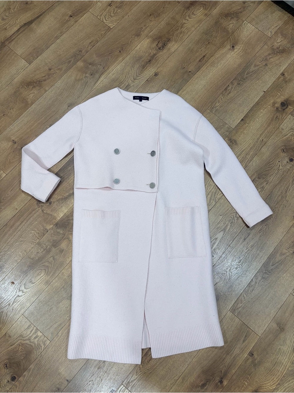 STUNNING Proenza Schouler pale pink wool long coat - Size M